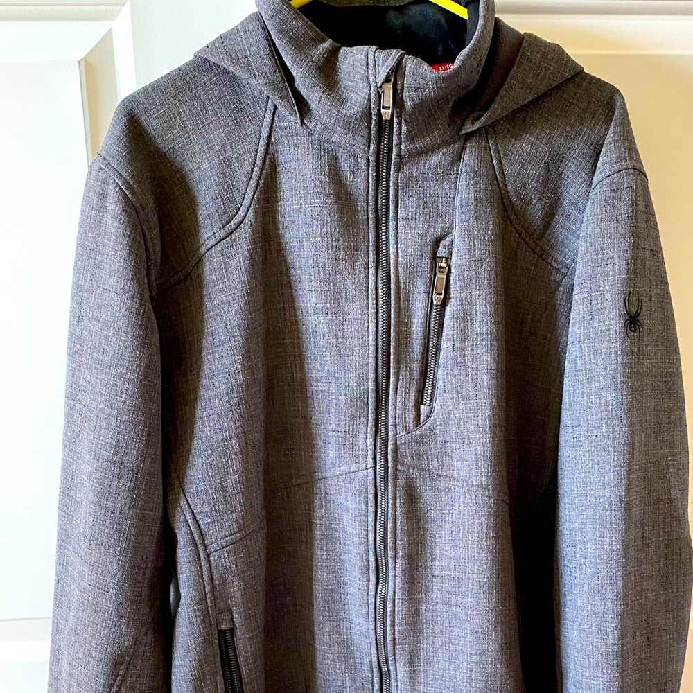 Spyder Gray Spring/Fall Coat W/ Hood | Size XL